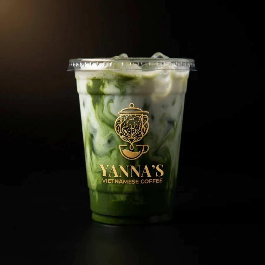 Iced matcha latte